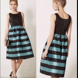 Leifsdottir Striped Sequin Evening Dress